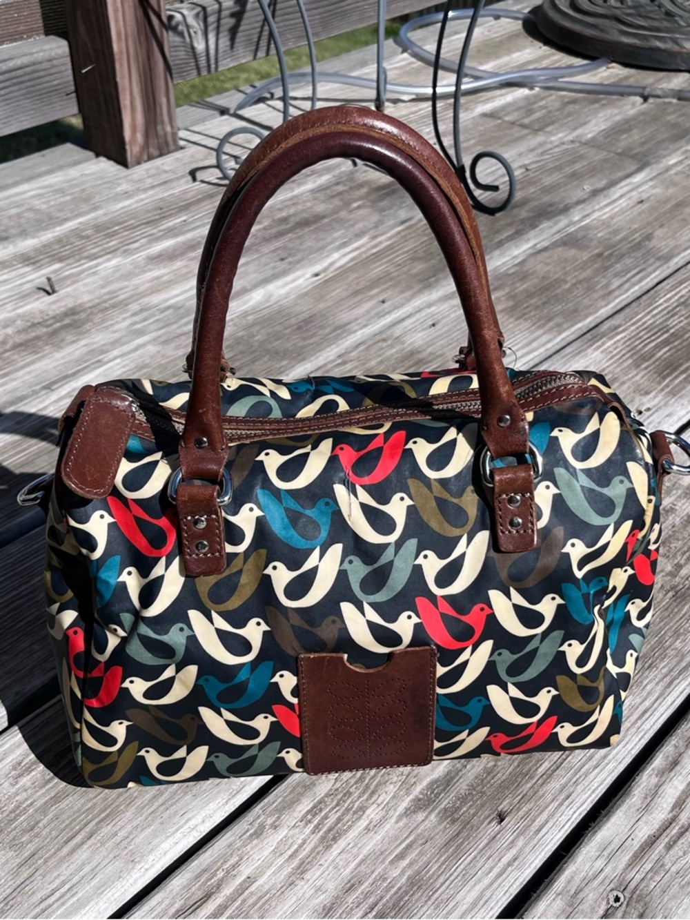 Orla Kiely Handbag Retro Birds 12”x8.5”